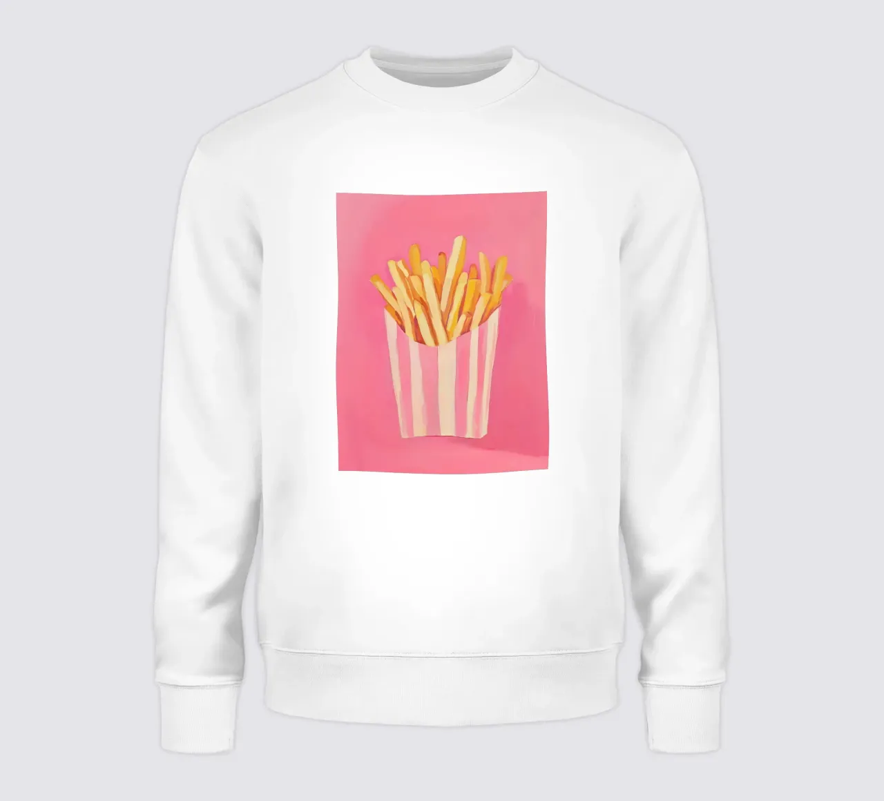 Nostalgia Pommes-Frites, pinki felpa da Carina Pop & Pastell