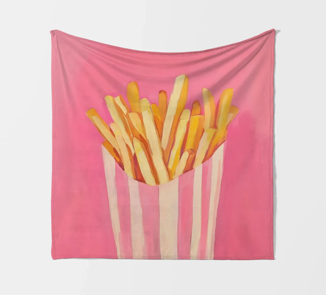 Nostalgia Pommes-Frites, pinki coperta in pile da Carina Pop & Pastell