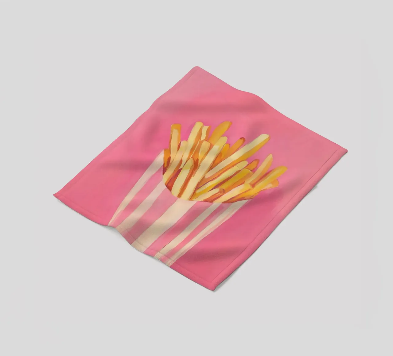 Nostalgia Pommes-Frites, pinki coperta in pile da Carina Pop & Pastell