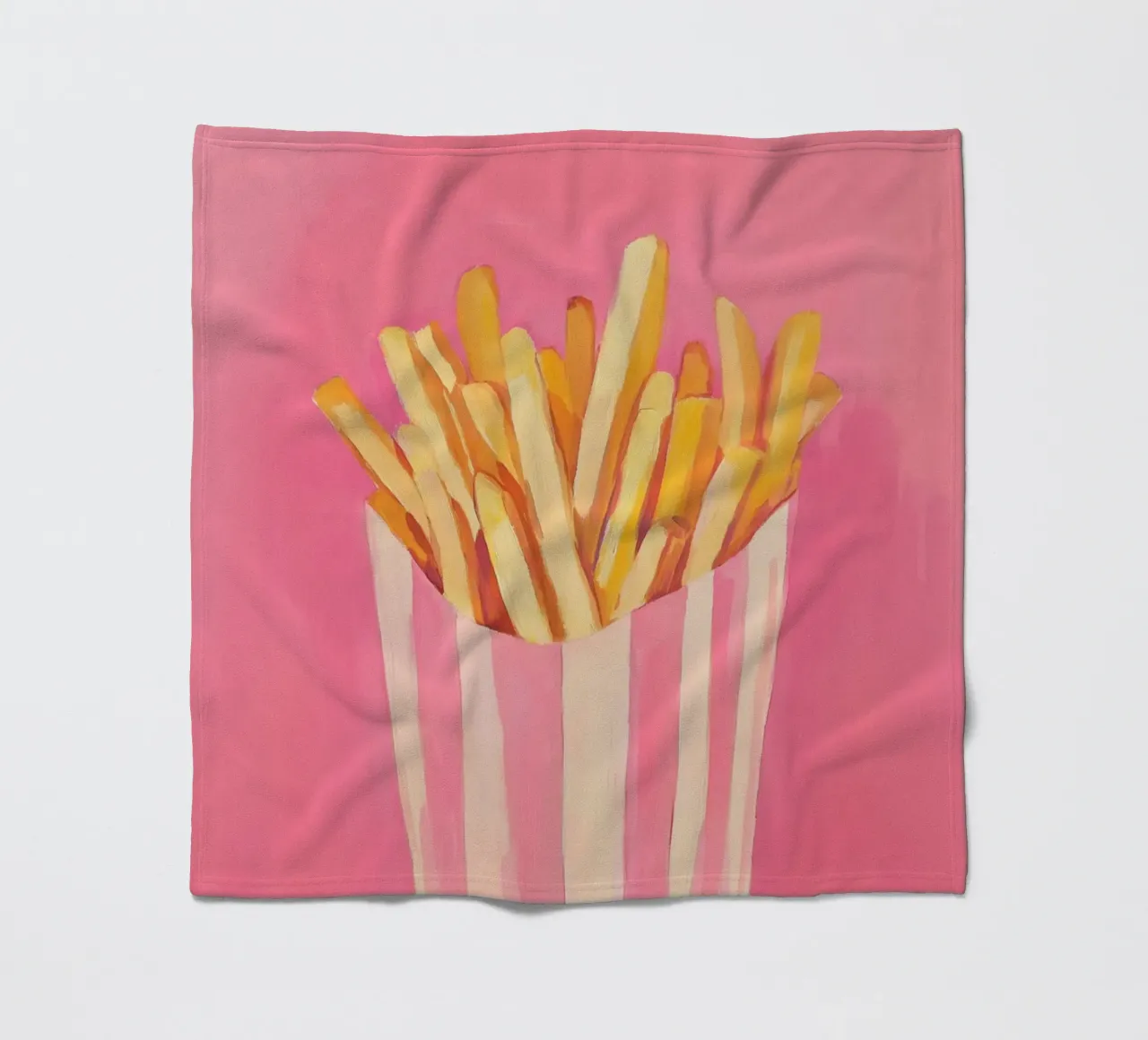 Nostalgia Pommes-Frites, pinki coperta in pile da Carina Pop & Pastell