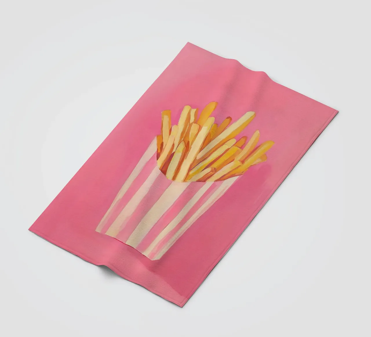 Nostalgia Pommes-Frites, pinki coperta in pile da Carina Pop & Pastell