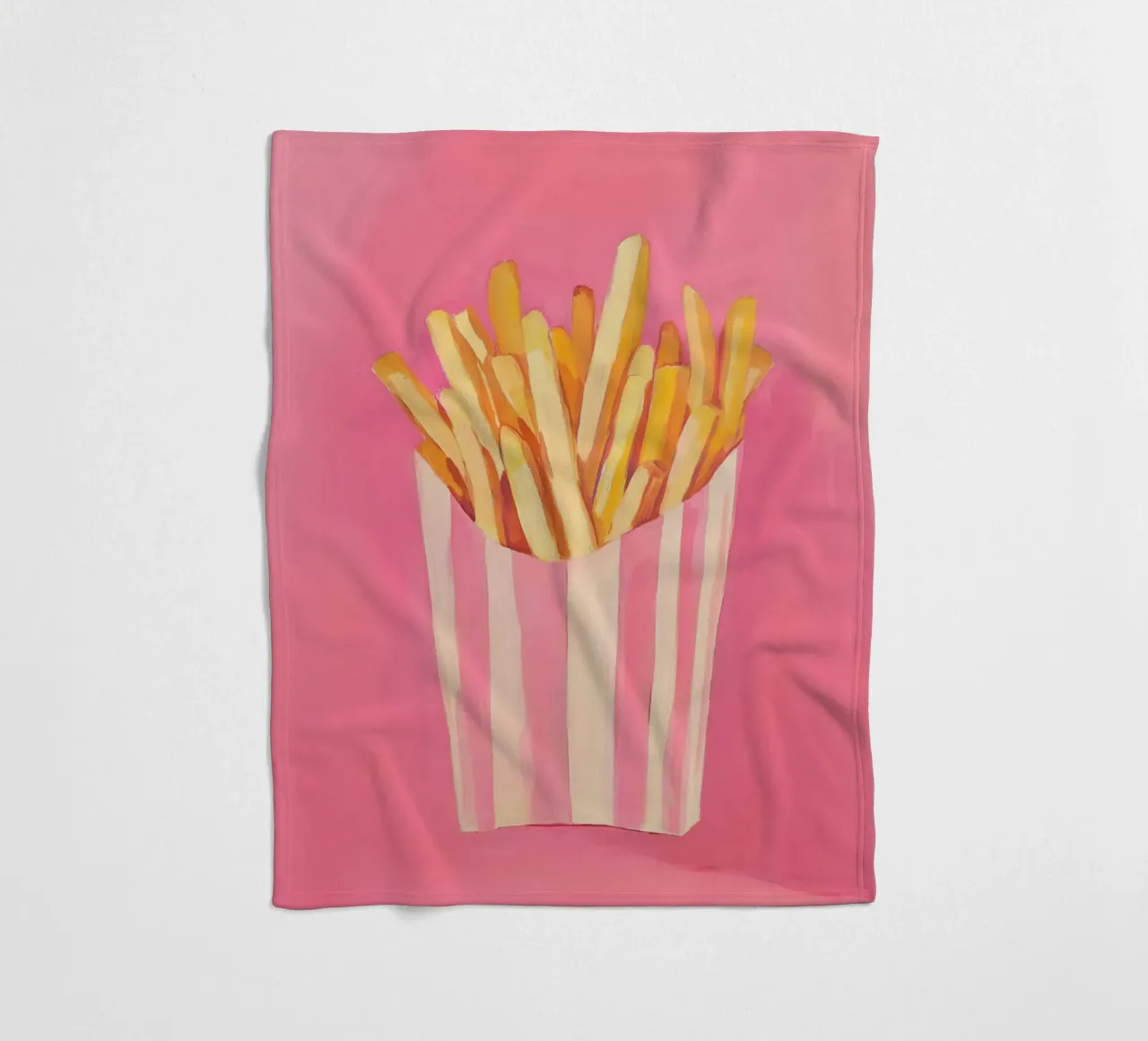 Nostalgia Pommes-Frites, pinki coperta in pile da Carina Pop & Pastell