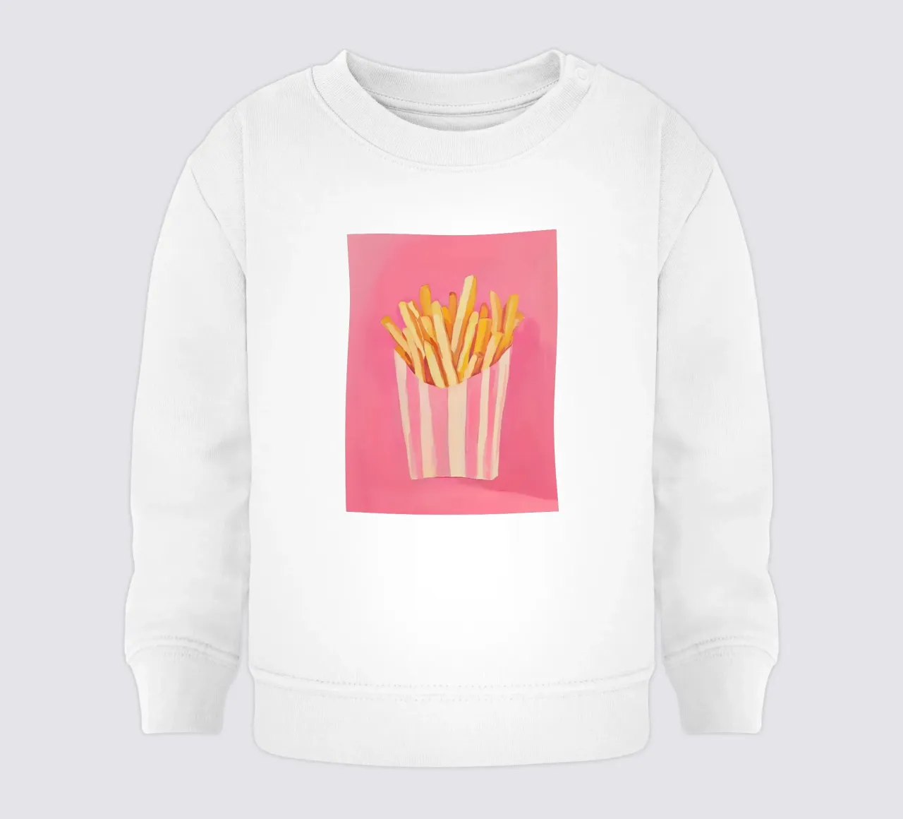 Nostalgia Pommes-Frites, pinki felpa neonato da Carina Pop & Pastell