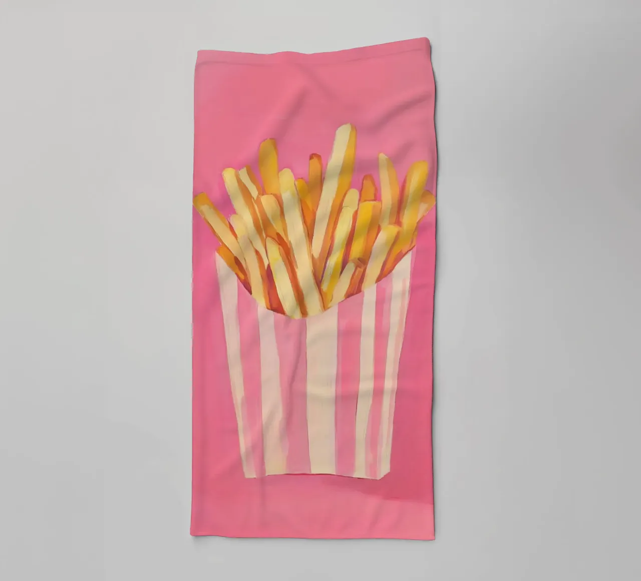 Nostalgia Pommes-Frites, pinki asciugamano da bagno da Carina Pop & Pastell