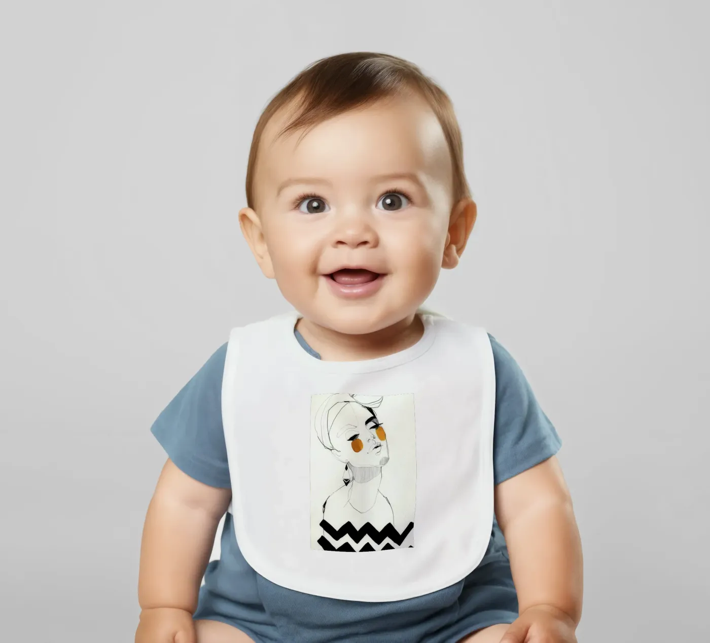 Serpentine Babylätzchen von Ekaterina Koroleva