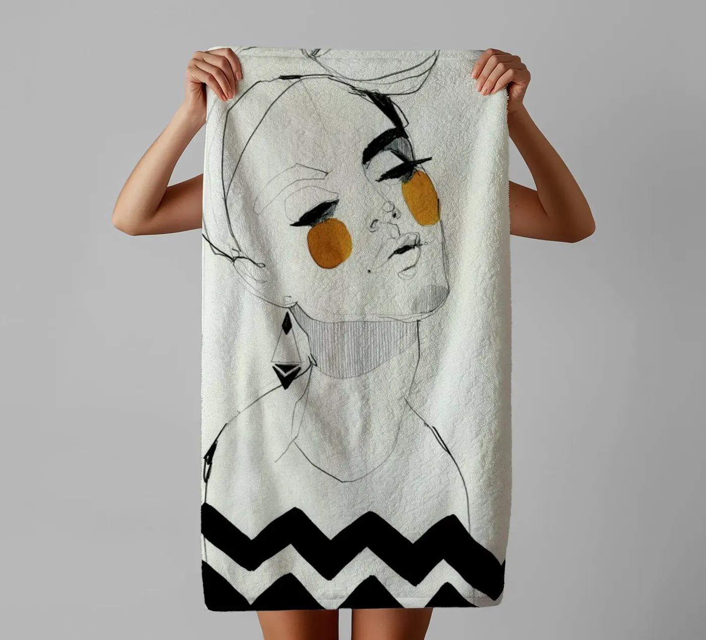 Serpentine badhanddoek van Ekaterina Koroleva