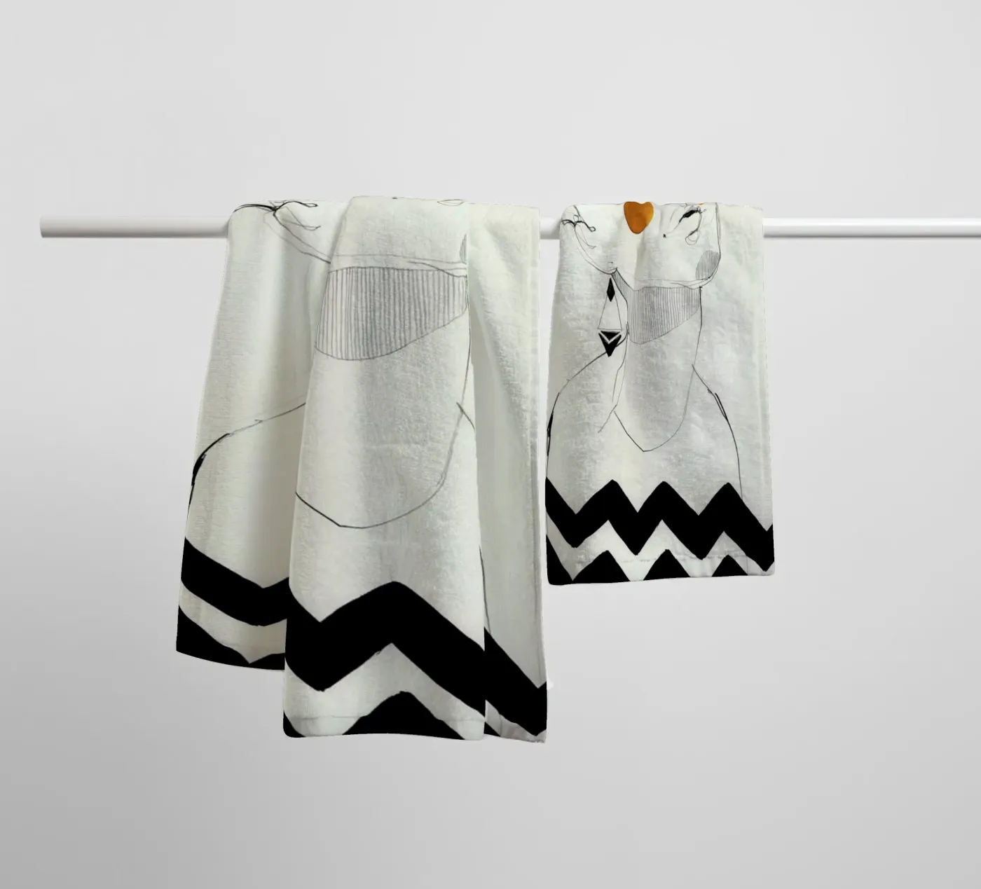 Serpentine badhanddoek van Ekaterina Koroleva