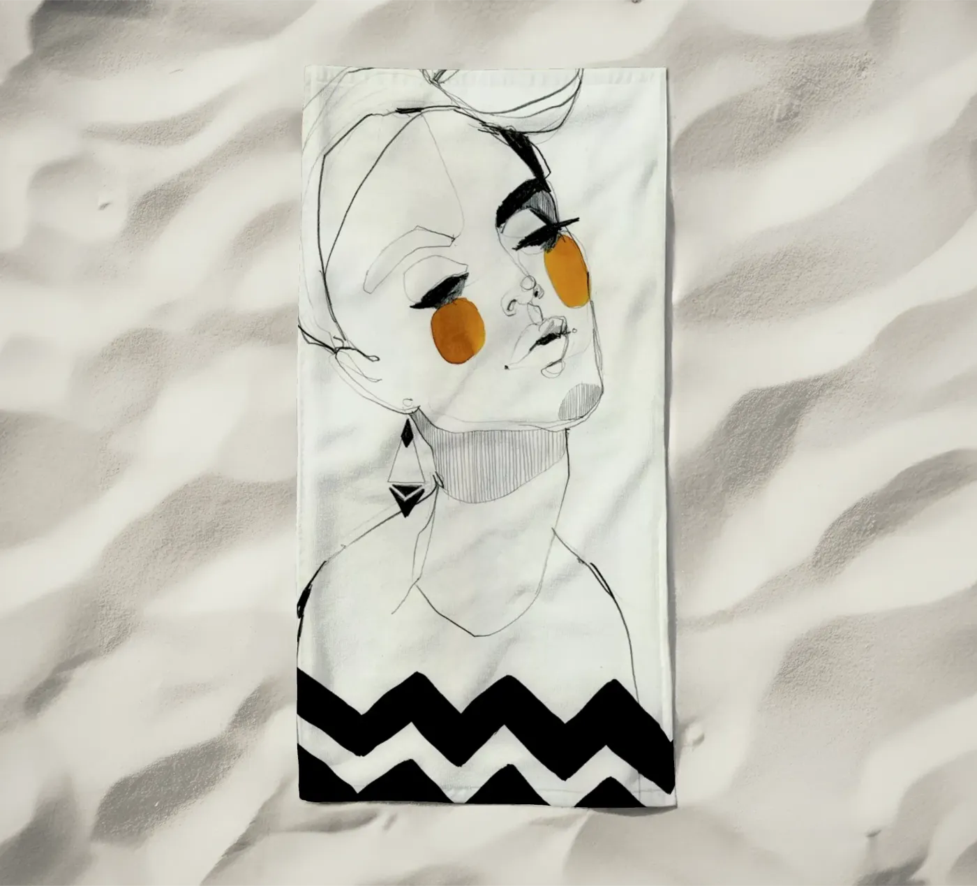 Serpentine strandhanddoek van Ekaterina Koroleva