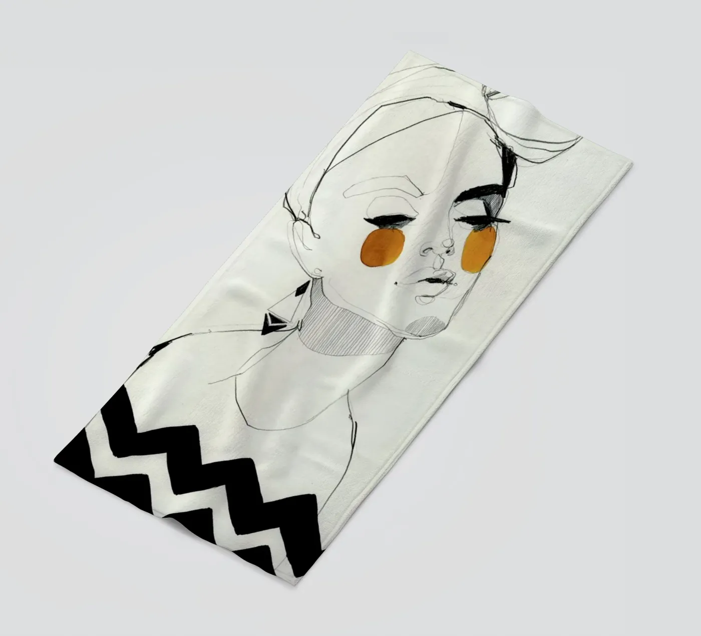 Serpentine strandhanddoek van Ekaterina Koroleva