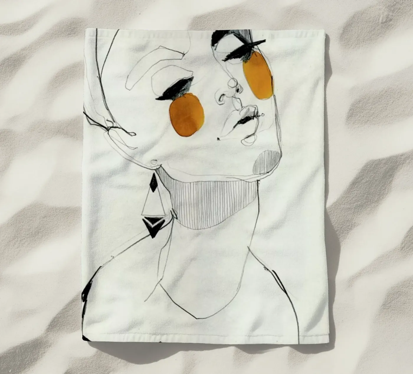 Serpentine strandhanddoek van Ekaterina Koroleva