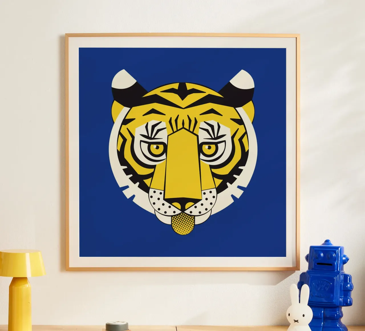 Tiger poster con telaio in alluminio da Lidia Blomgren