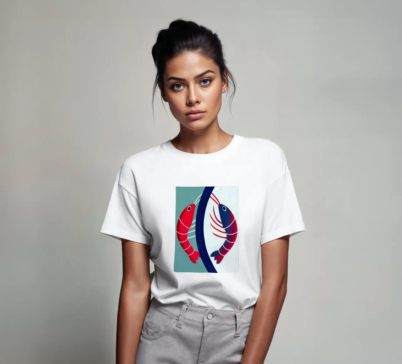 Due gamberi t-shirt da LOYAL SHOP