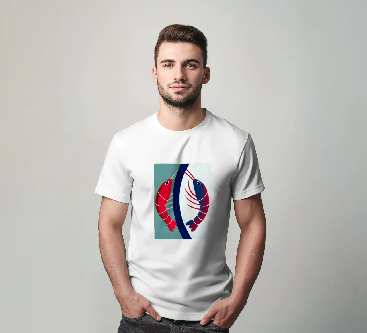 Due gamberi t-shirt da LOYAL SHOP
