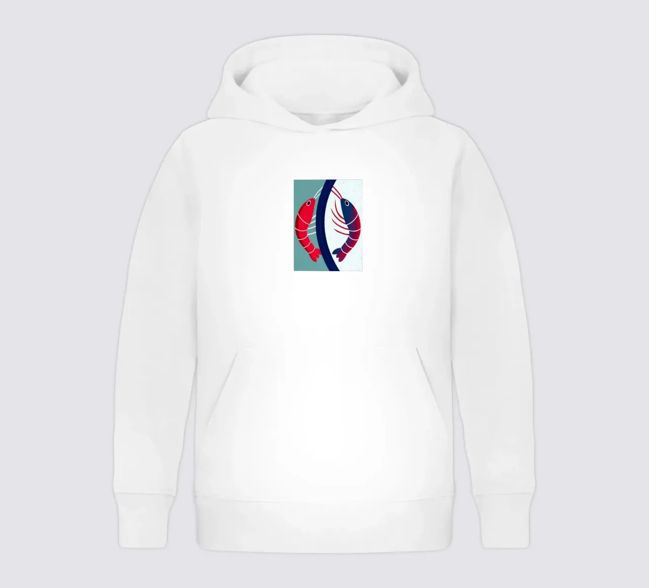 Dos gambas sudadera con capucha para niño de LOYAL SHOP