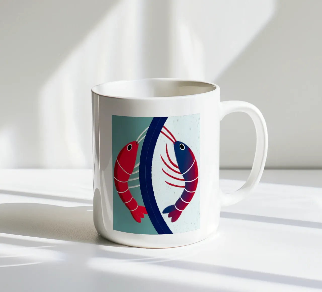 Due gamberi tazza in ceramica da LOYAL SHOP