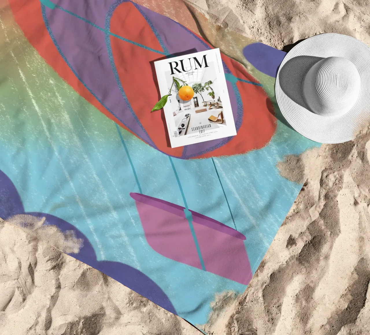 Hot Air Balloon beach towel by LOYAL SHOP