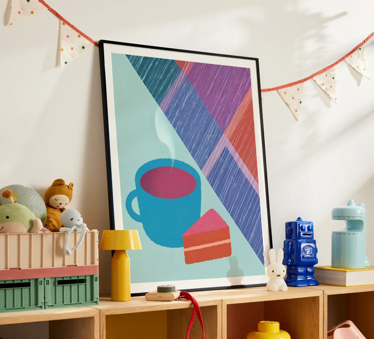 Tazza da caffè e fetta di torta poster da LOYAL SHOP