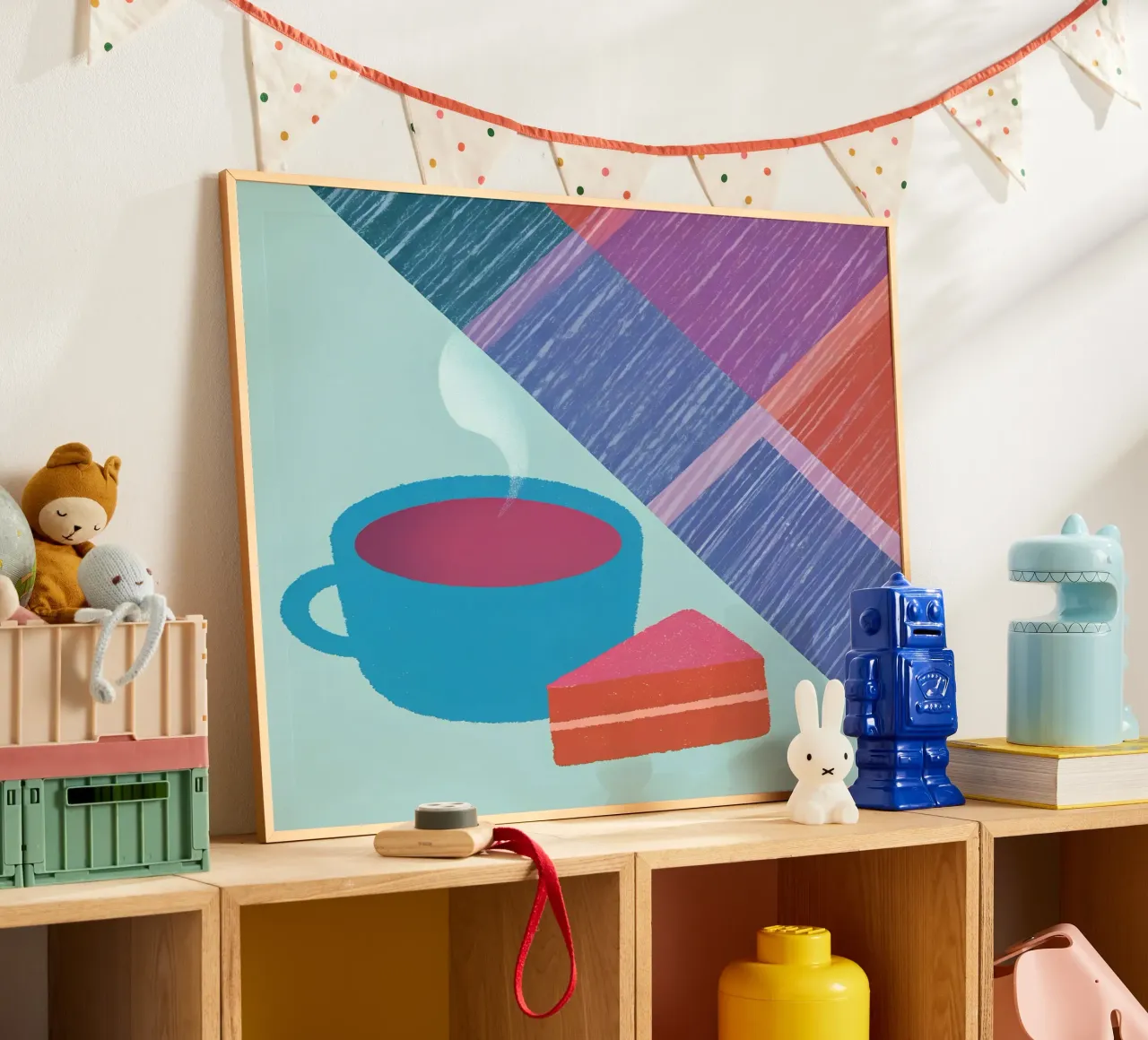 Tazza da caffè e fetta di torta poster da LOYAL SHOP