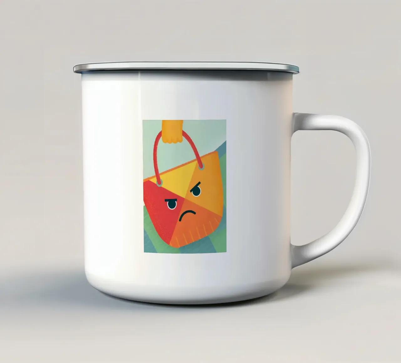 Borsa della spesa arrabbiata tazza in smalto da LOYAL SHOP