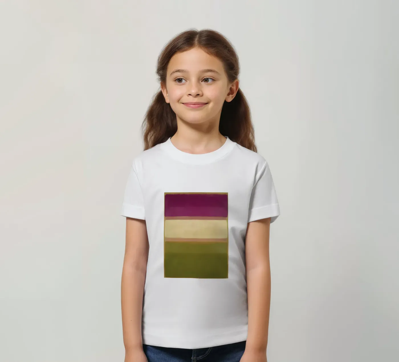 Soft colour fields Structure kinder t-shirt van Carina Pop & Pastell