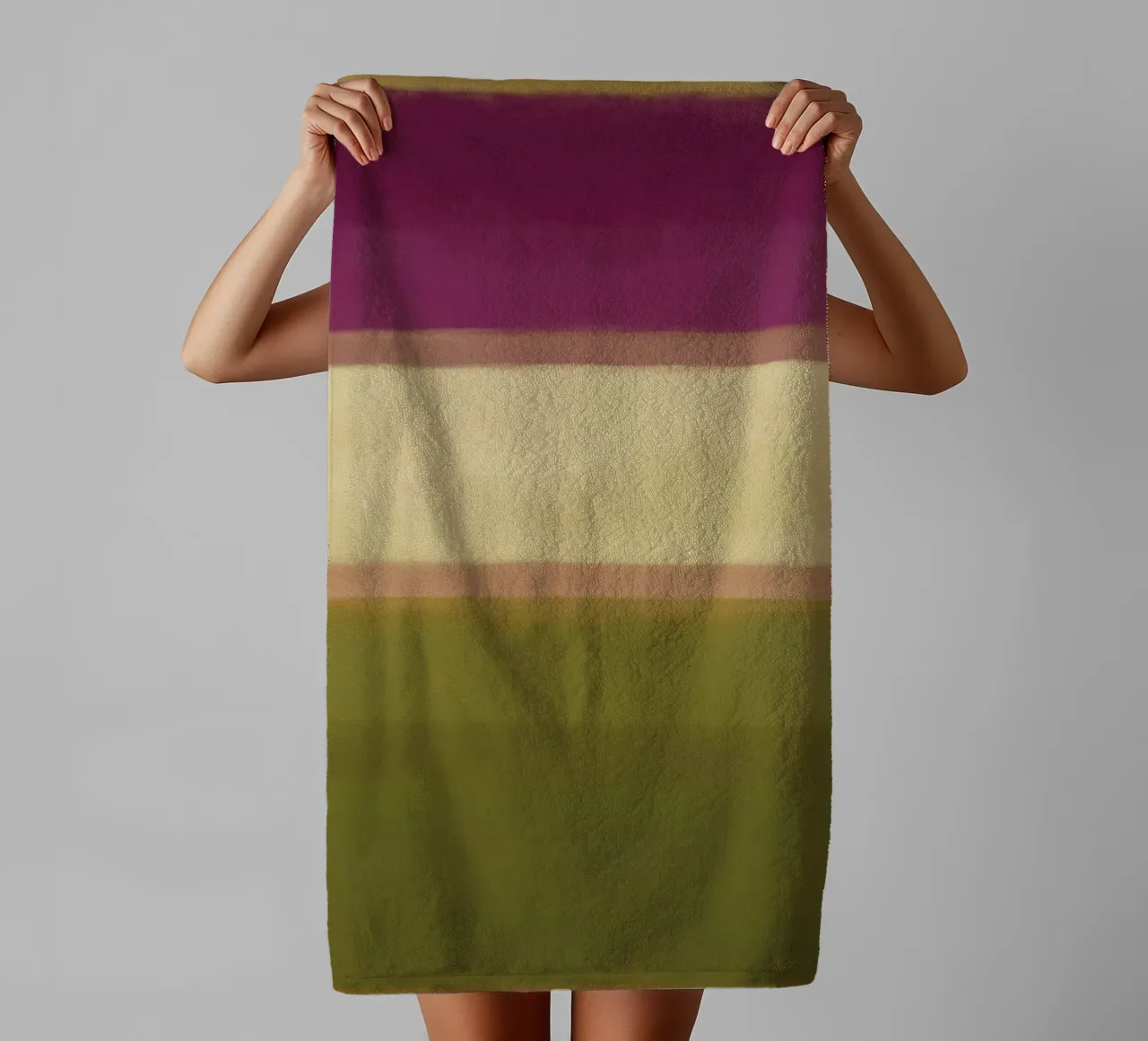 Soft colour fields Structure towel by Carina Pop & Pastell
