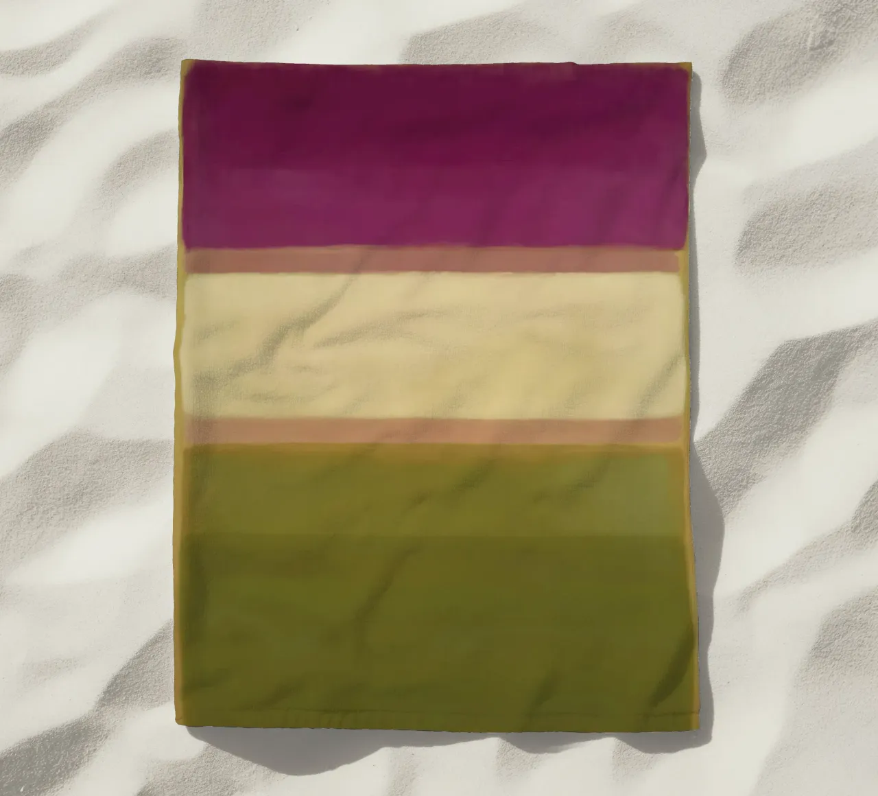 Zachte kleurvlakken Structuur strandhanddoek van Carina Pop & Pastell