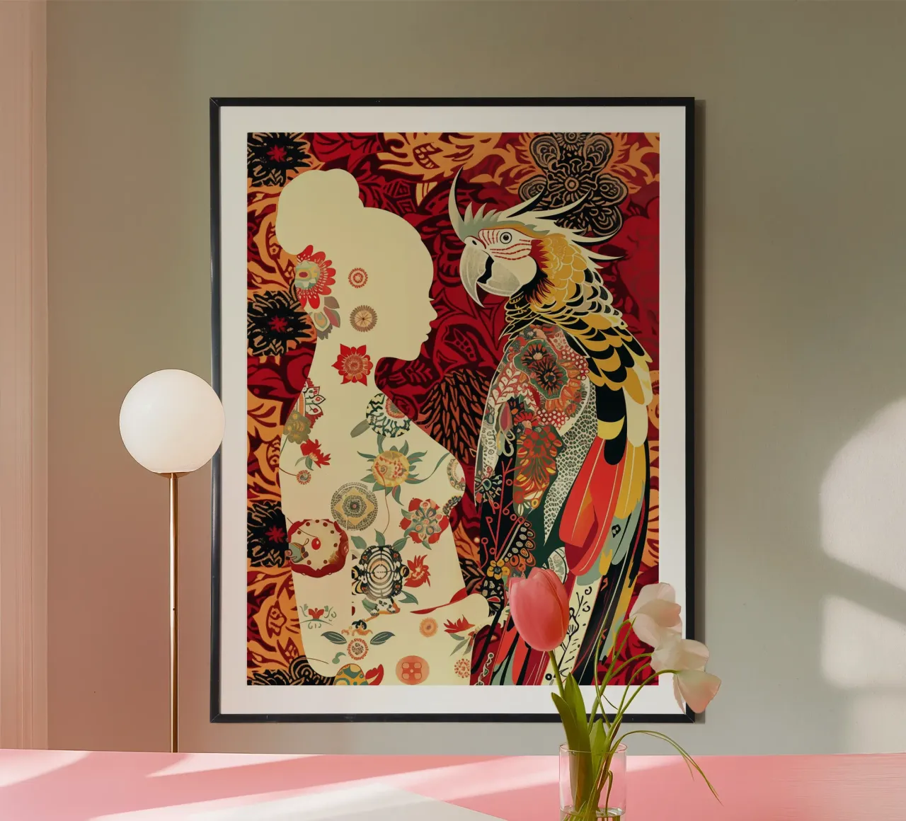 Donna con pappagallo poster da Autofocus