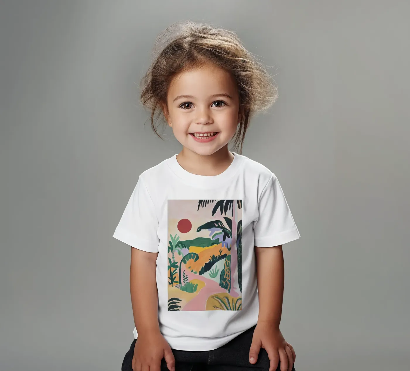 Sunset Jungle Path t-shirt bambini da BALIKA HOMES ART