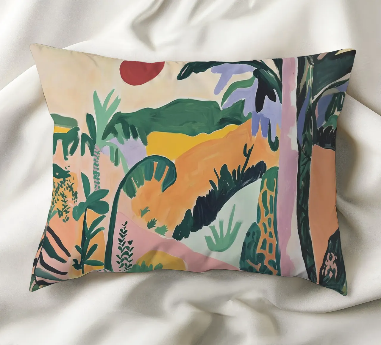 Sunset Jungle Path cuscino da BALIKA HOMES ART