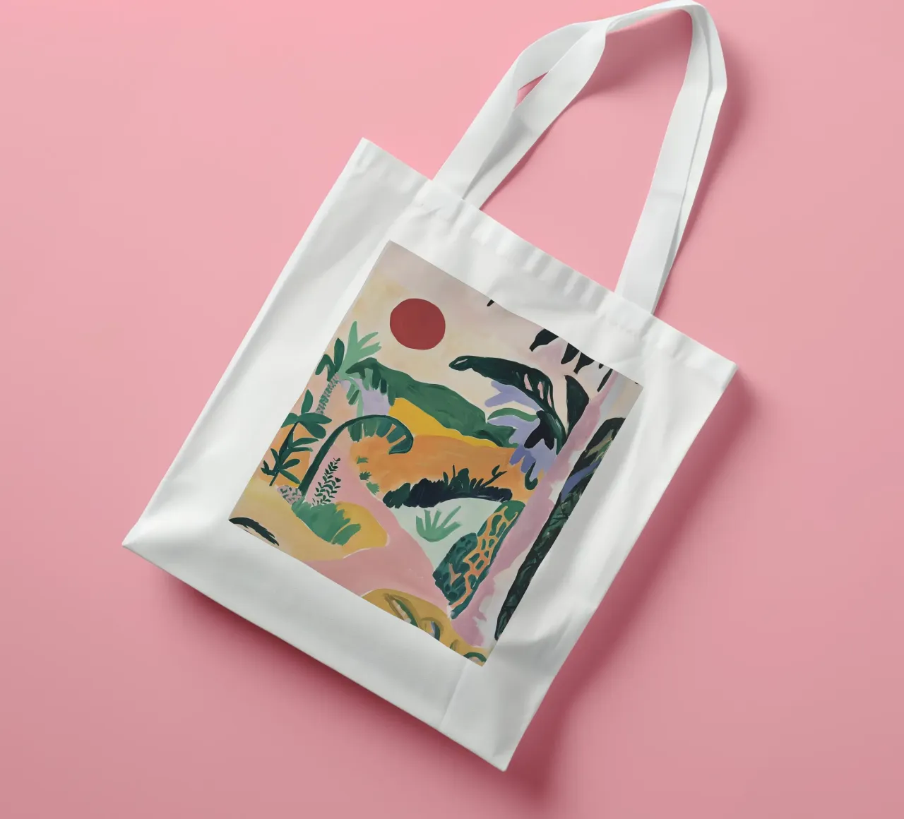 Sunset Jungle Path borsa in juta da BALIKA HOMES ART