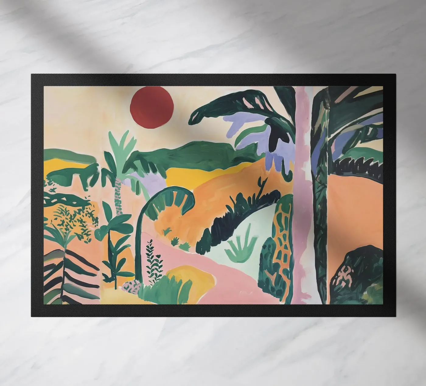 Sunset Jungle Path paillasson de BALIKA HOMES ART