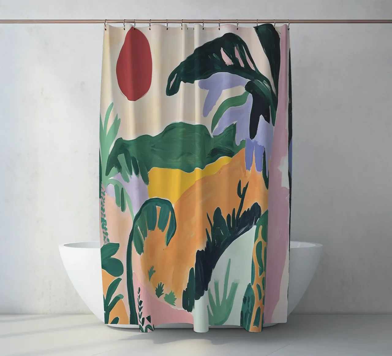 Sunset Jungle Path tenda da doccia da BALIKA HOMES ART