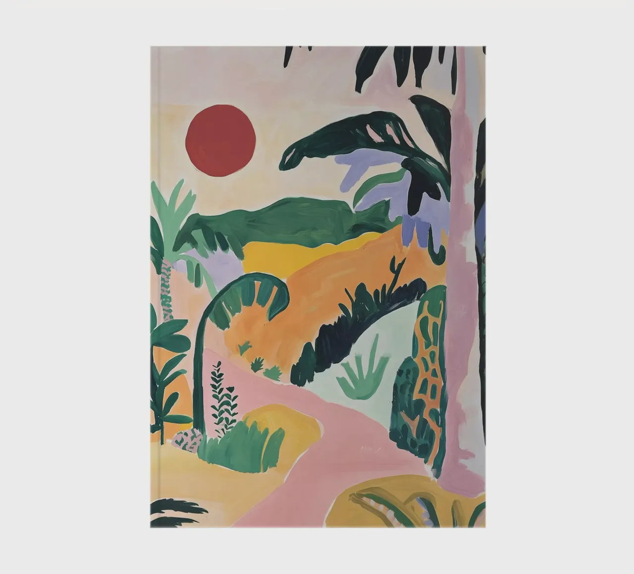 Sunset Jungle Path notebook by BALIKA HOMES ART
