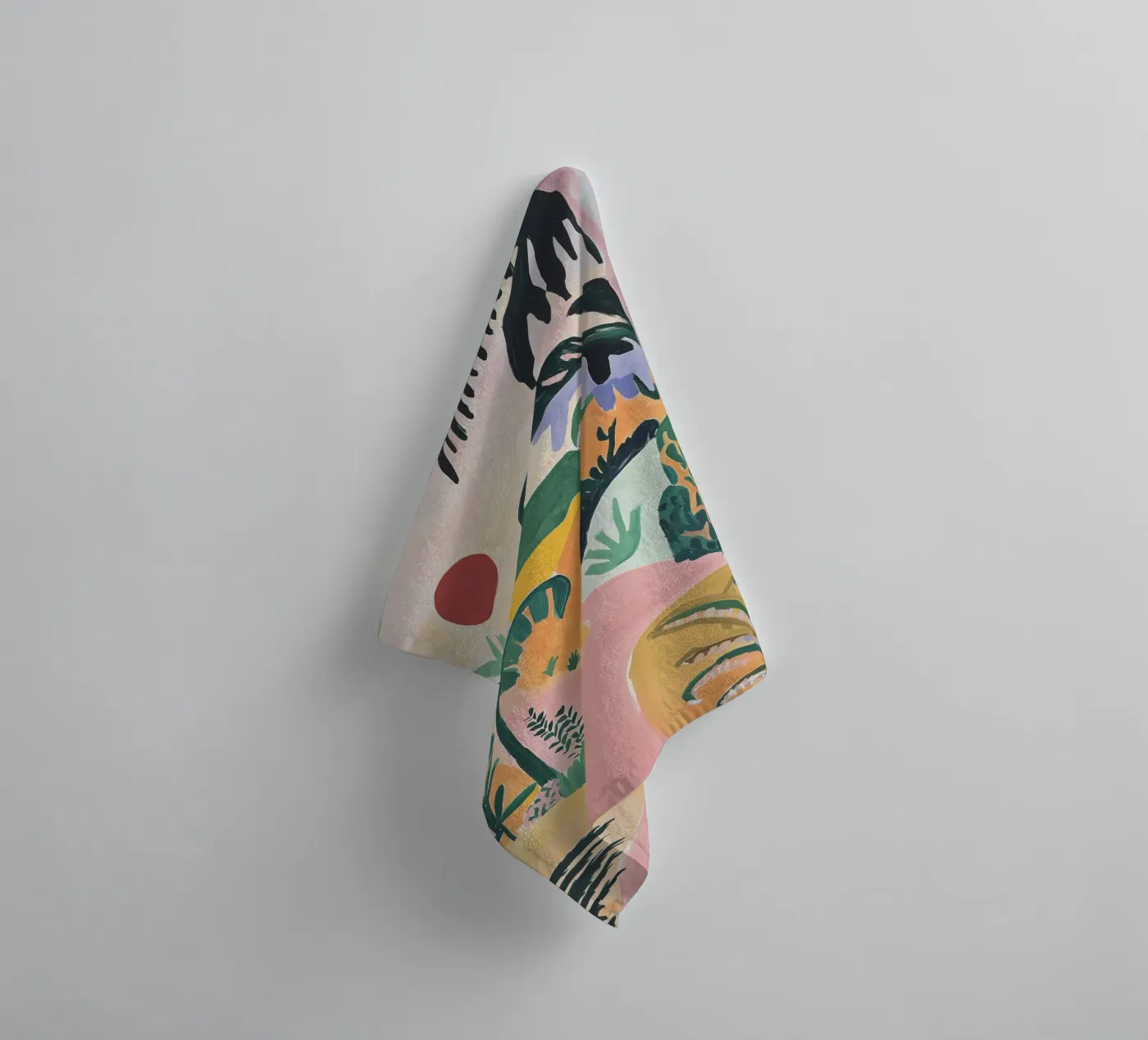 Sunset Jungle Path badhanddoek van BALIKA HOMES ART