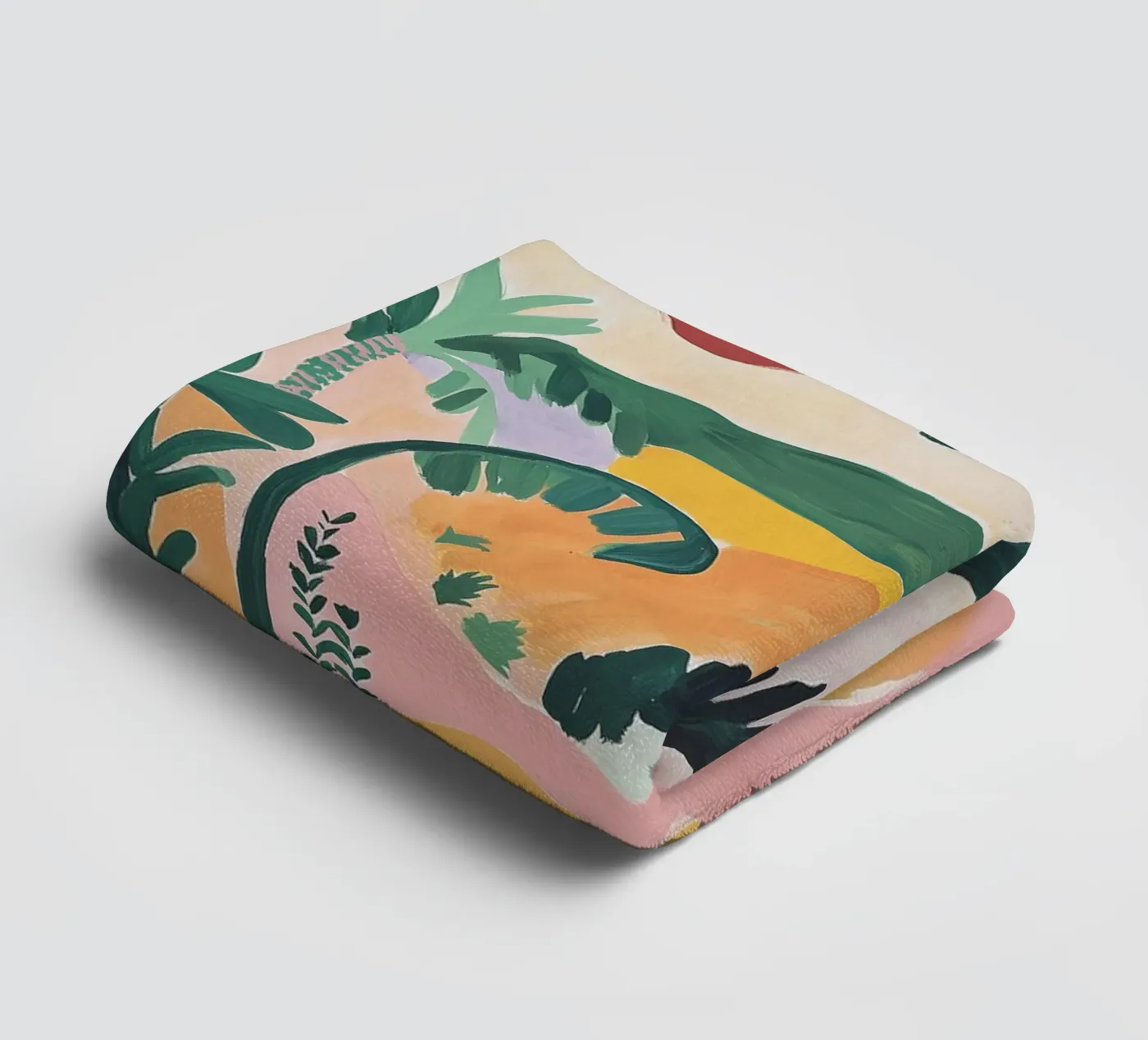 Sunset Jungle Path badhanddoek van BALIKA HOMES ART