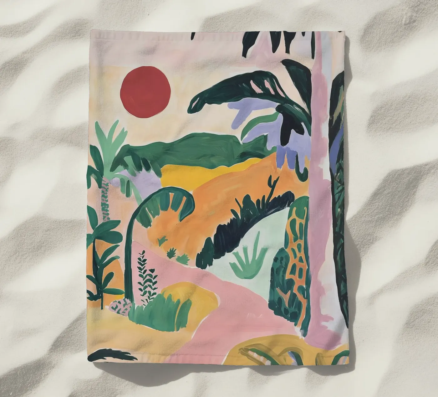 Sunset Jungle Path telo mare da BALIKA HOMES ART