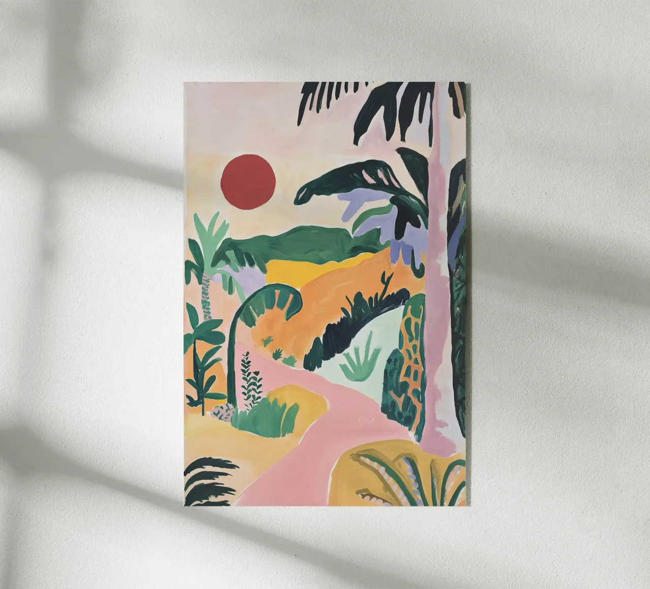 Sunset Jungle Path plexiglass da BALIKA HOMES ART