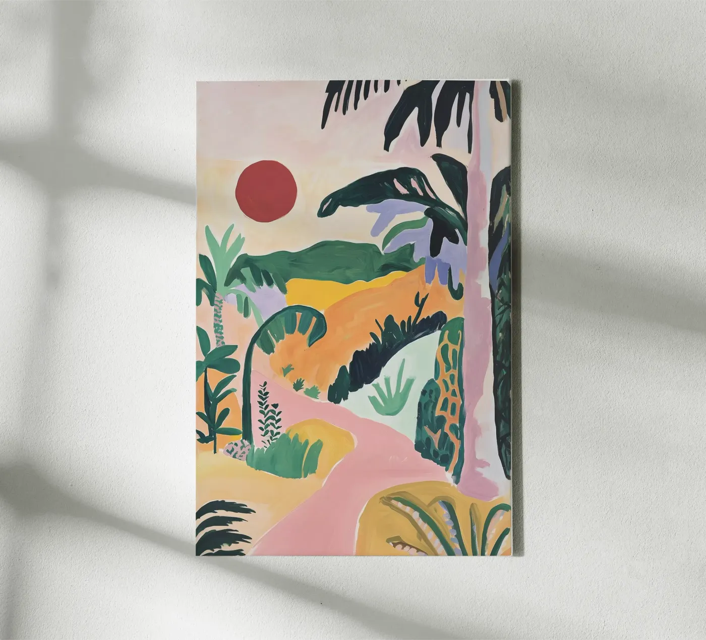 Sunset Jungle Path tela da BALIKA HOMES ART