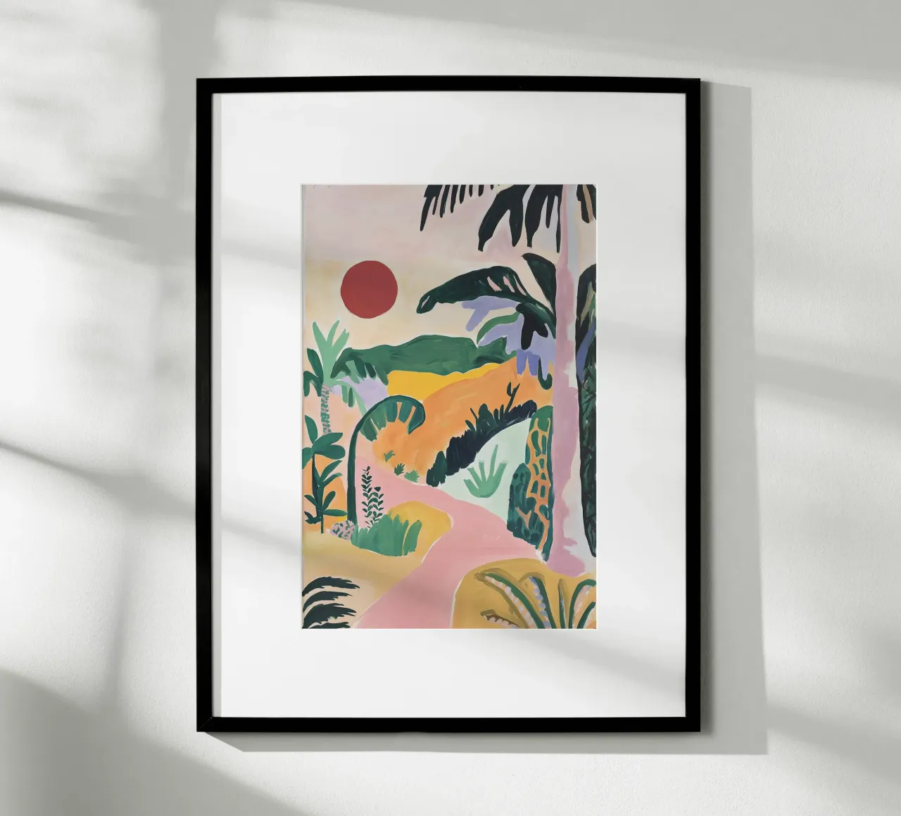 Sunset Jungle Path poster da BALIKA HOMES ART