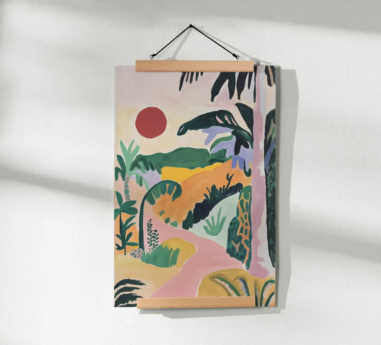 Sunset Jungle Path carta hahnemühle da BALIKA HOMES ART