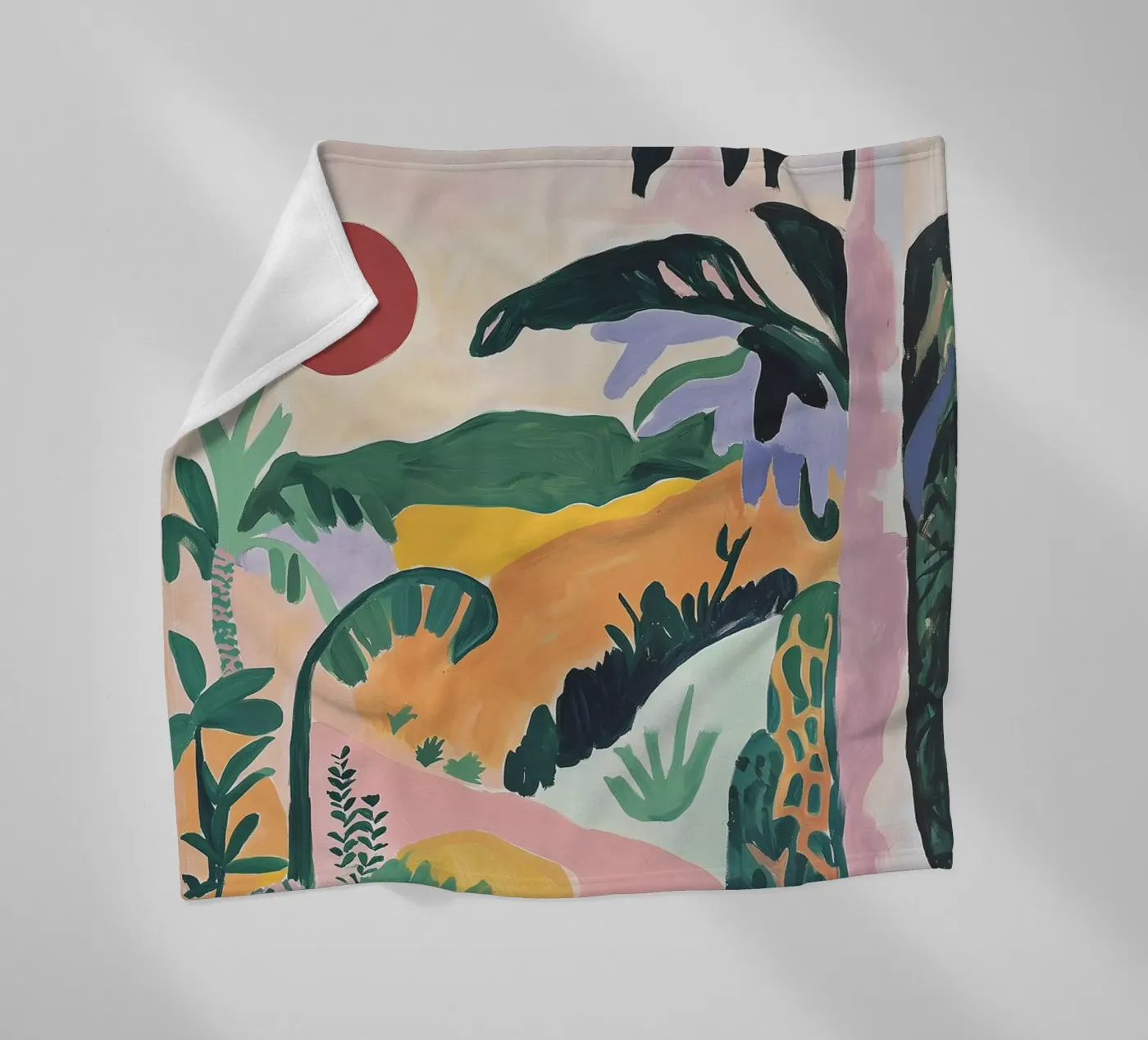 Sunset Jungle Path Fleecedecke von BALIKA HOMES ART