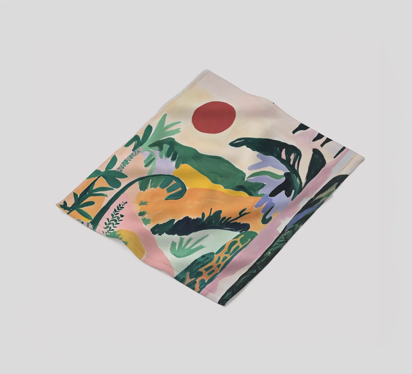 Sunset Jungle Path Fleecedecke von BALIKA HOMES ART