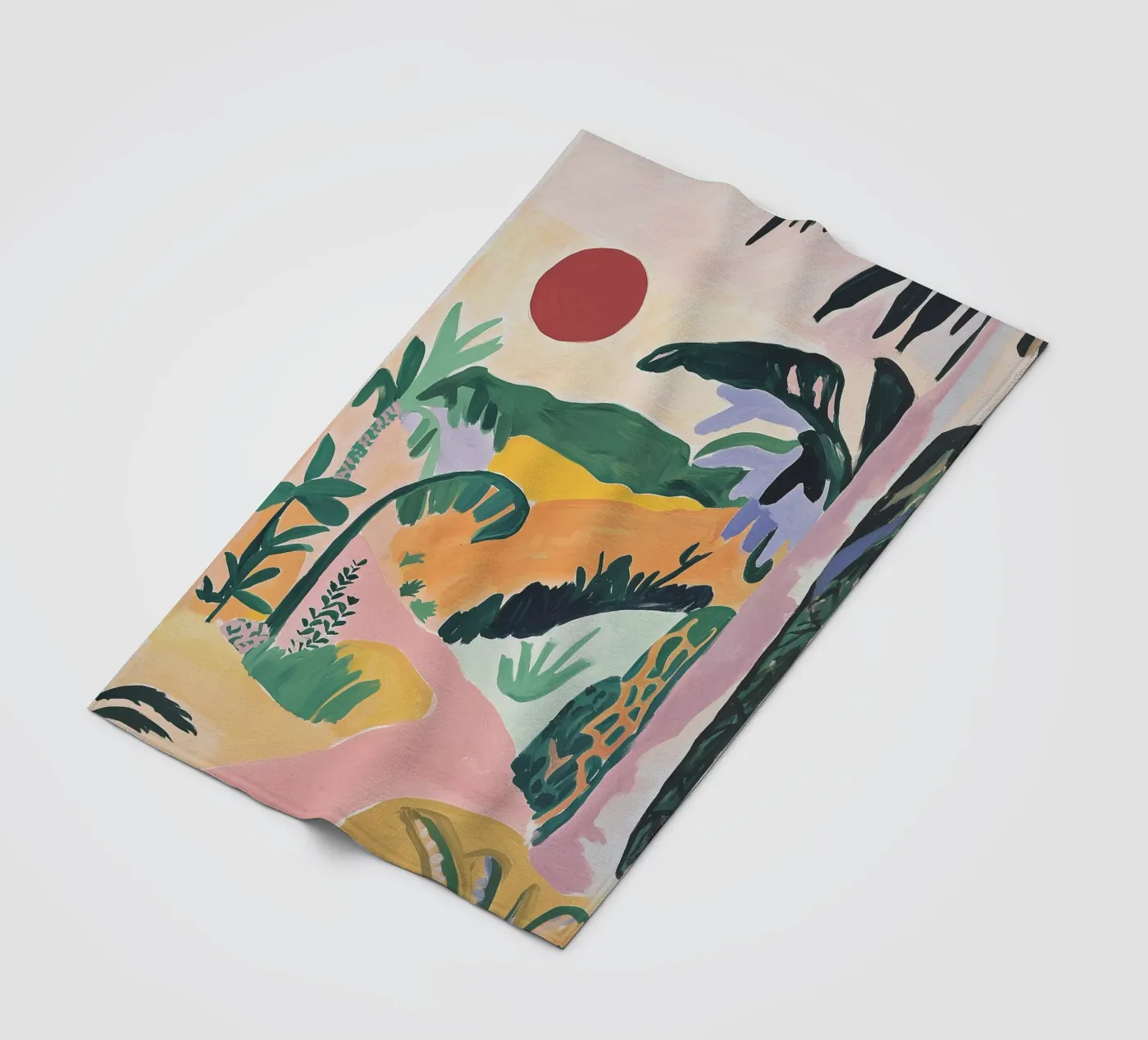Sunset Jungle Path Fleecedecke von BALIKA HOMES ART