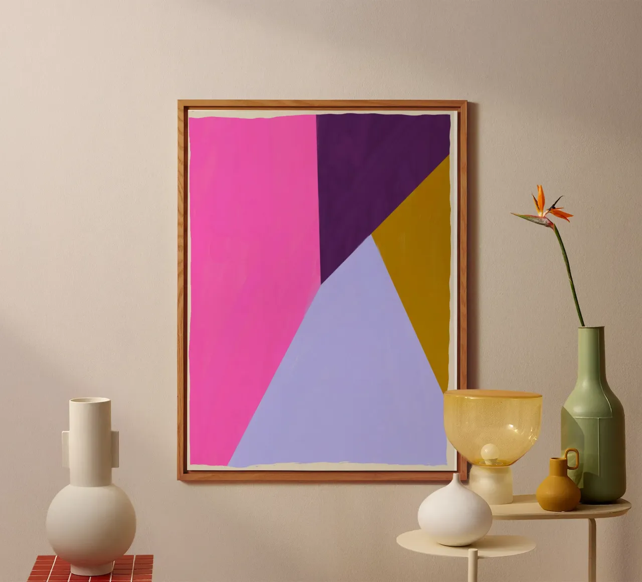 Composizione geometrica a blocchi di colore pannello forex da Life of Pie