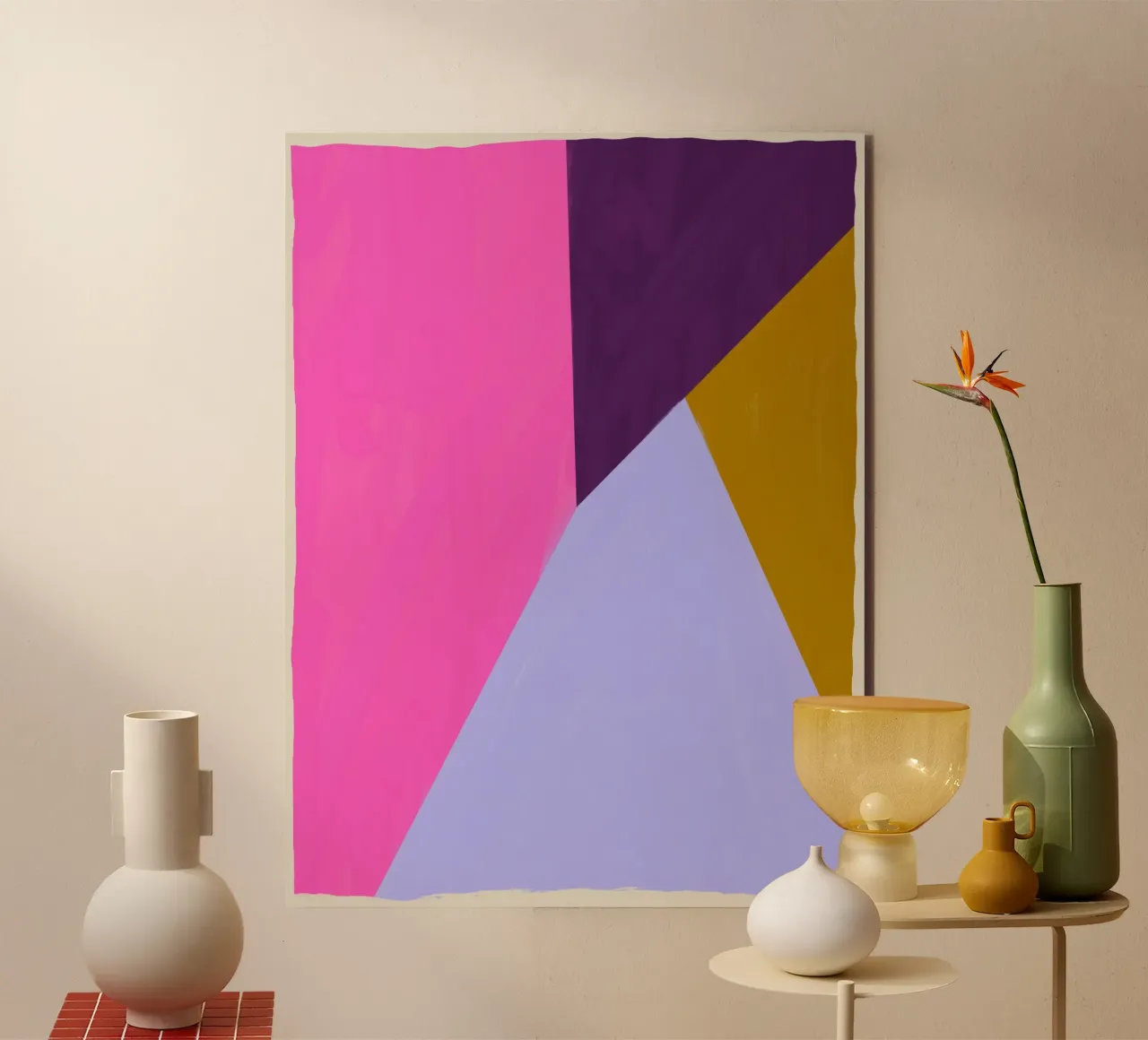 Composizione geometrica a blocchi di colore pannello forex da Life of Pie