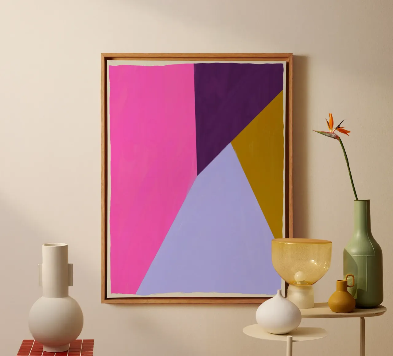 Composizione geometrica a blocchi di colore tela da Life of Pie