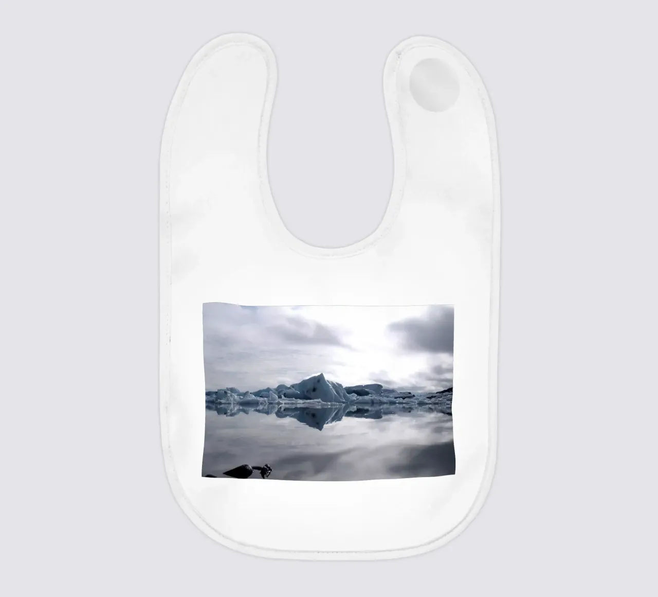 Jökulsárlón Glacier Lagoon baby bib by Fjöllart
