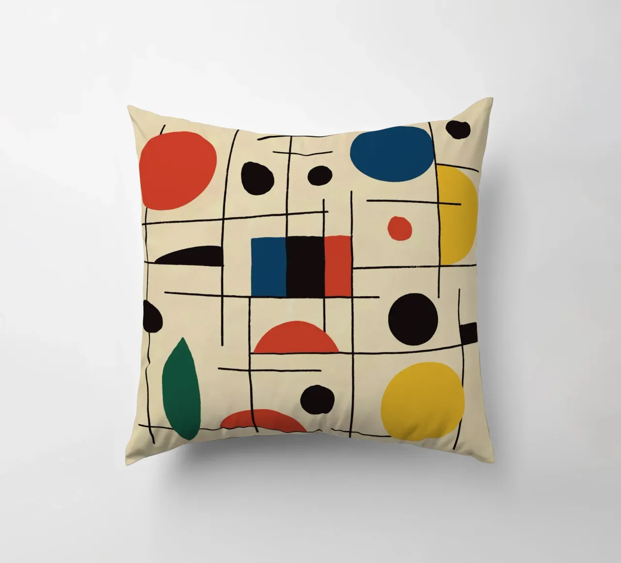 Composizione geometrica con cerchi e linee cuscino da Life of Pie