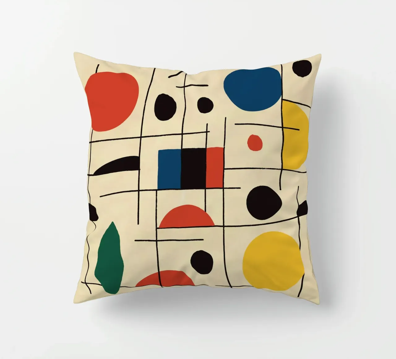 Composizione geometrica con cerchi e linee cuscino da Life of Pie