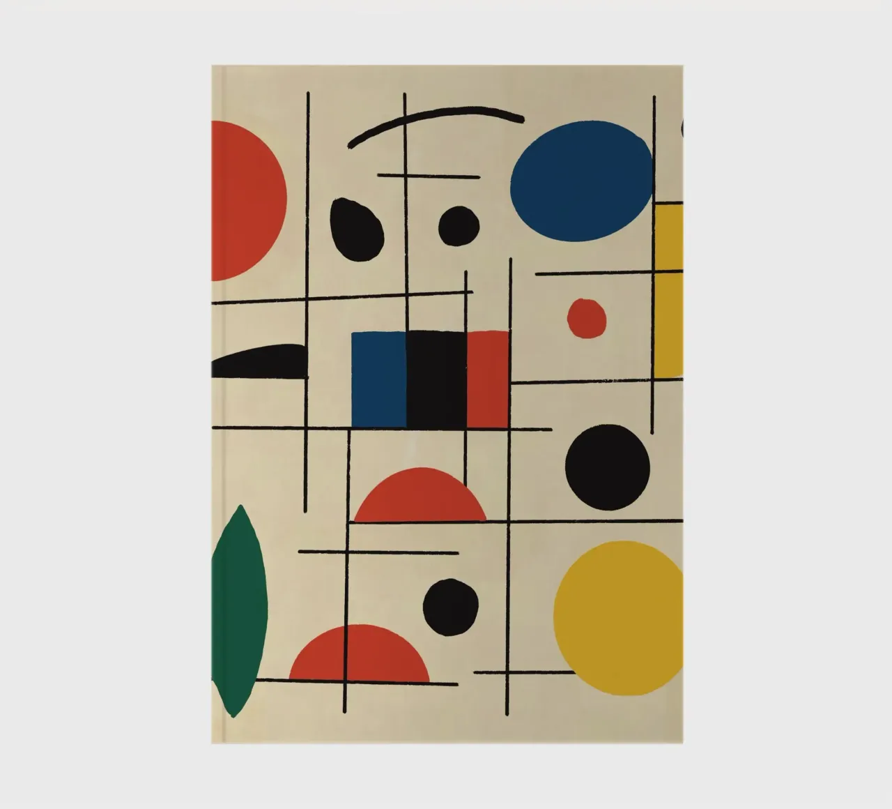 Geometric Composition with Circles and Lines notebook by Life of Pie